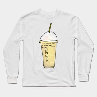 White Chocolate Mocha With Whipped Cream Christmas Coffee Long Sleeve T-Shirt